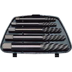 5PC SCREW EXTRACTOR SET - ROUND SHANK